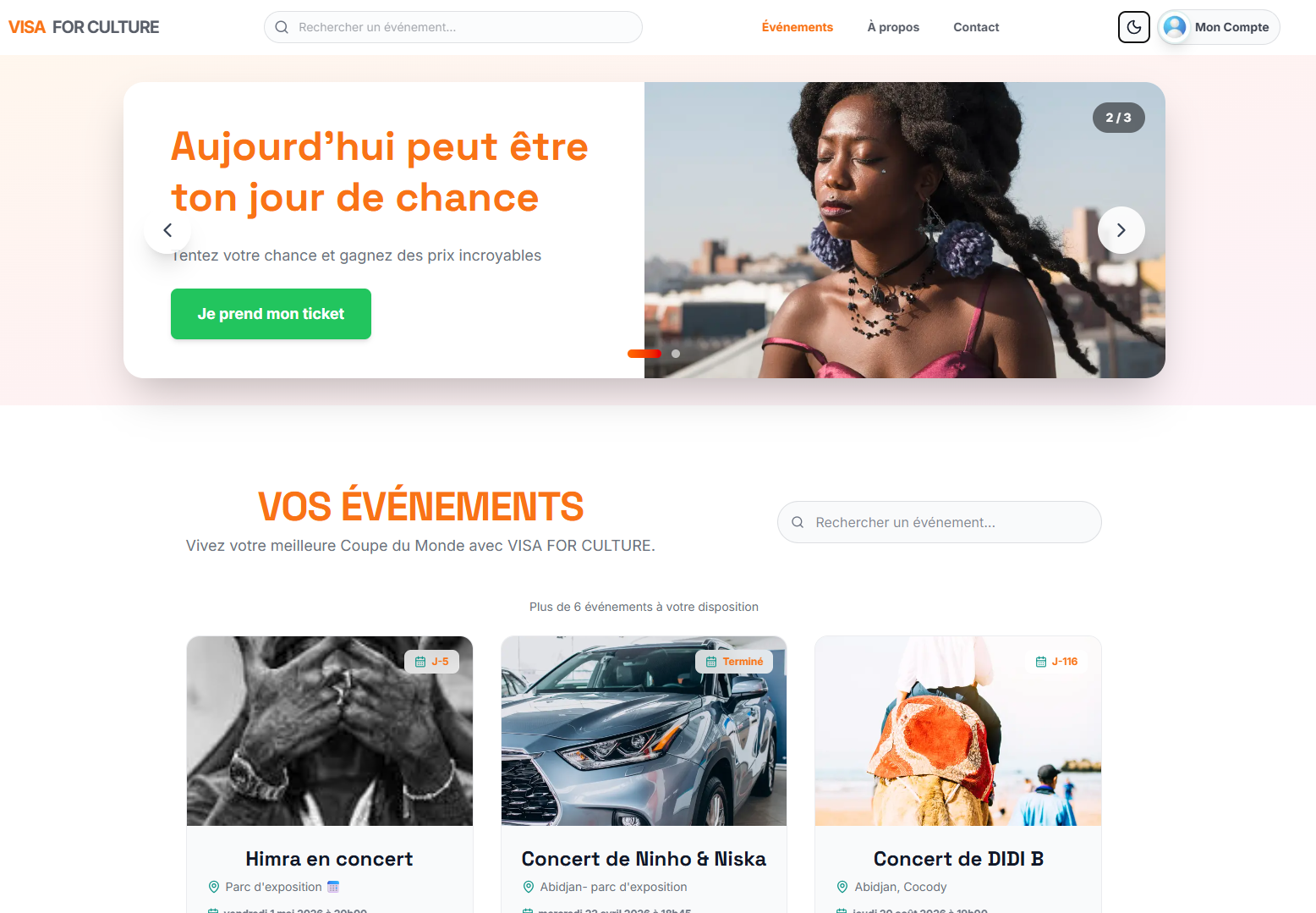 Billeterie en ligne